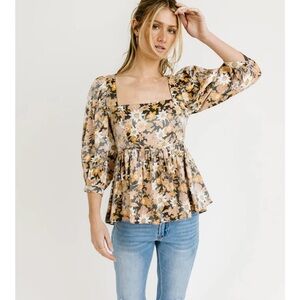 Altar’d state proper floral top NWT